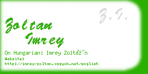 zoltan imrey business card